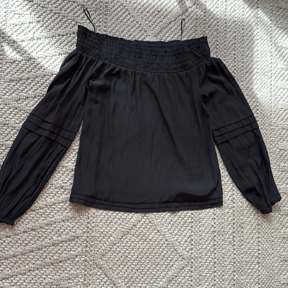 Ramy Brook Black Off Shoulder Blouse Sz XS - Picture 6 of 6